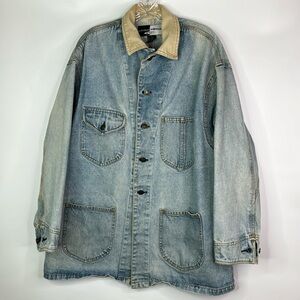 Vintage WilliWear Sport Denim Cargo Chore Jacket Medium